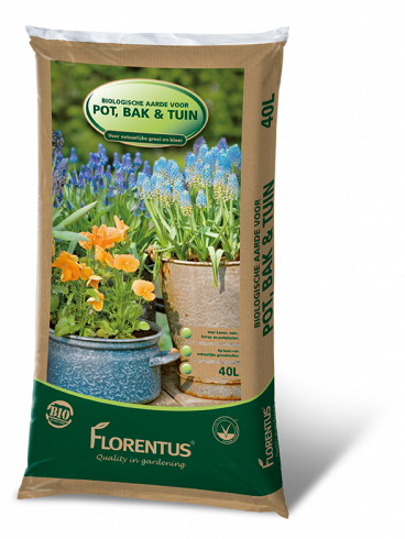 Florentus BIO aarde voor Pot, Bak en Tuin